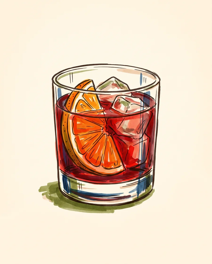 Negroni — drawn by hand